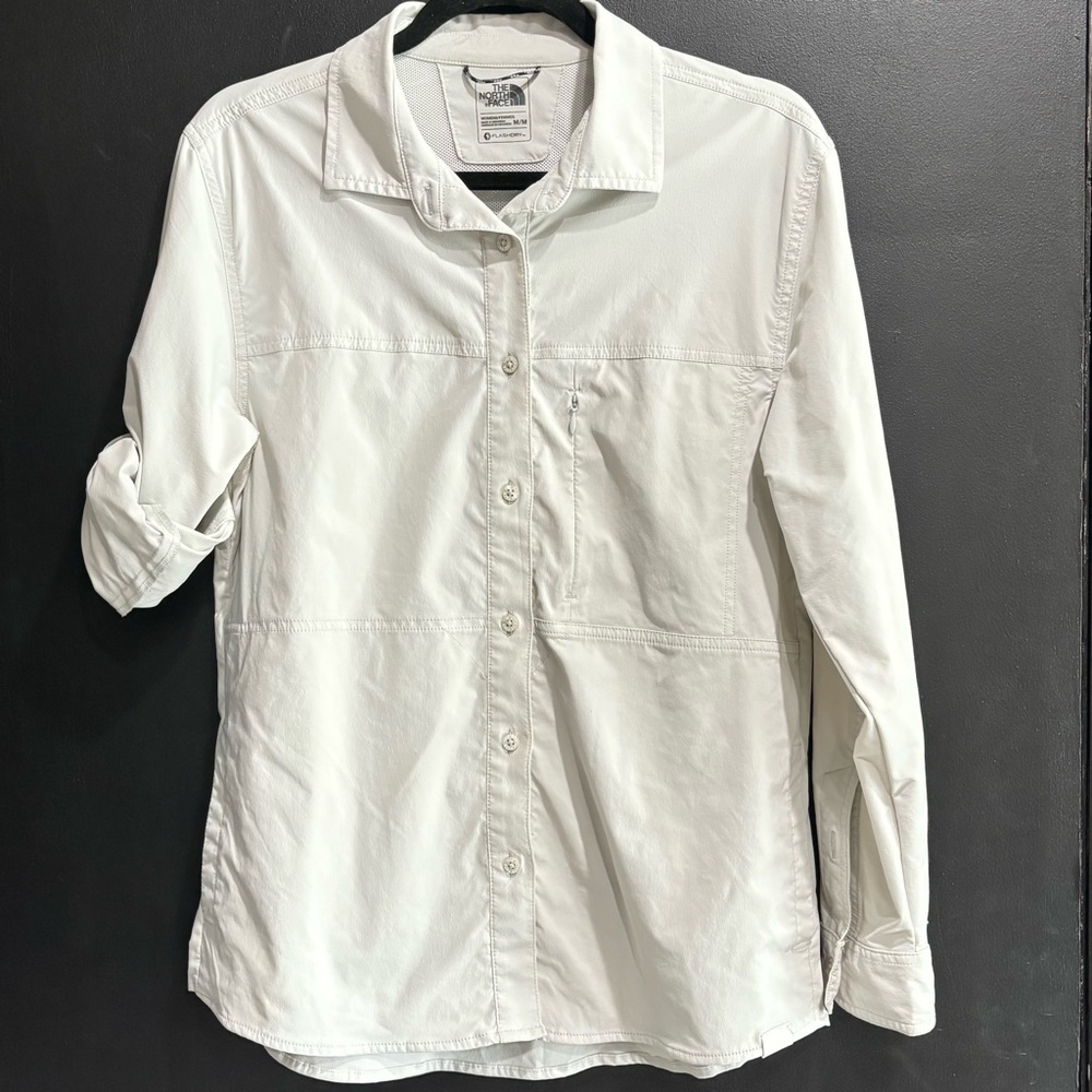 The North Face Women’s White Long-Sleeve Button Shirt